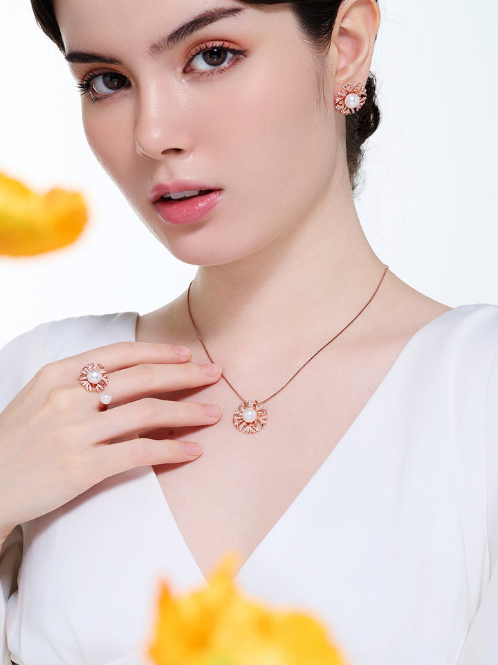 Collier de perles d'eau douce de qualité supérieure WN00193 | JARDINS