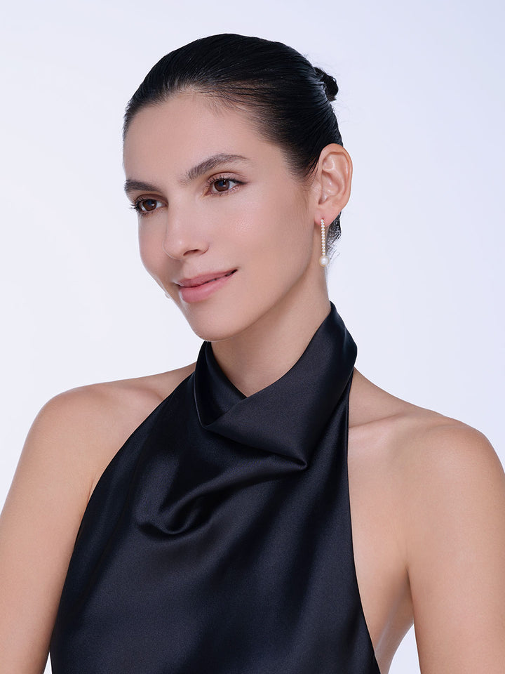 Eleganti orecchini di perle d&