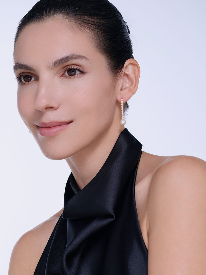 Eleganti orecchini di perle d&