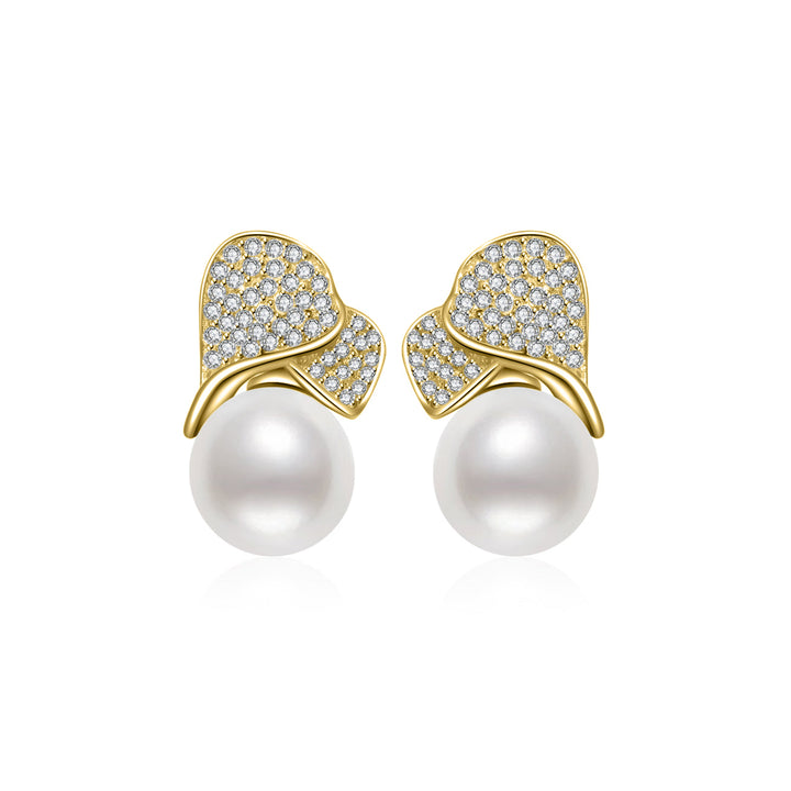 Elegant Freshwater Pearl Earrings WE00518 | GARDENS - PEARLY LUSTRE