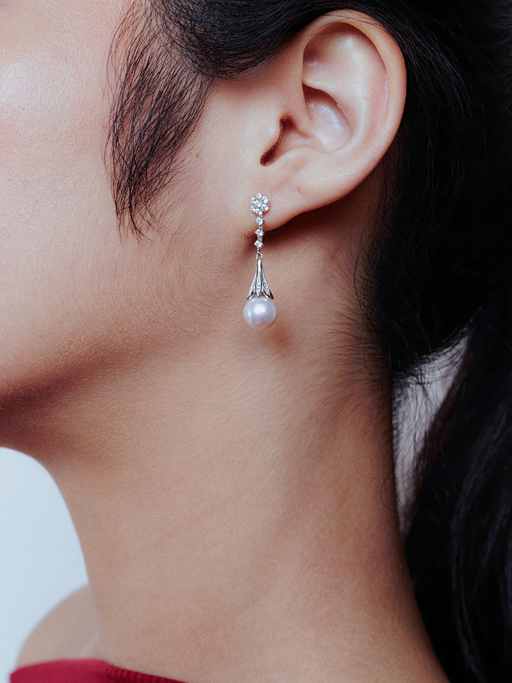 Anting-anting Mutiara Air Tawar yang Elegan WE00538