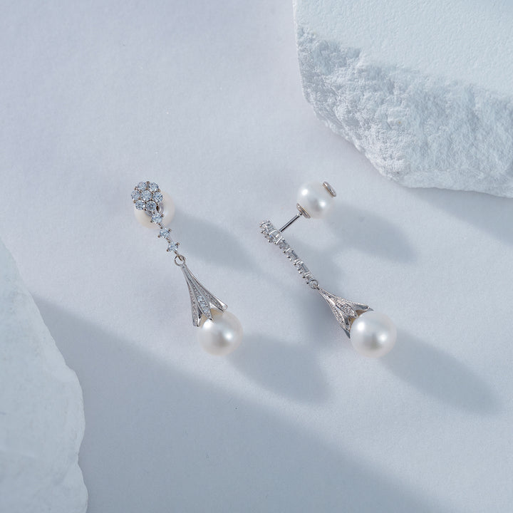 Elegant Freshwater Pearl Earrings WE00538 - PEARLY LUSTRE