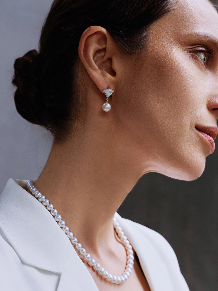 Collier de perles Aurora HANADAMA Akoya en or 18 carats de qualité supérieure KN00025