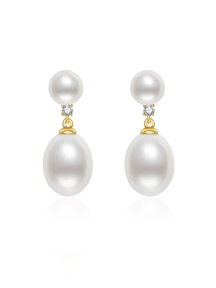 Orecchini Eleganti con Perle d'Acqua Dolce WE00560 | RHYTHM