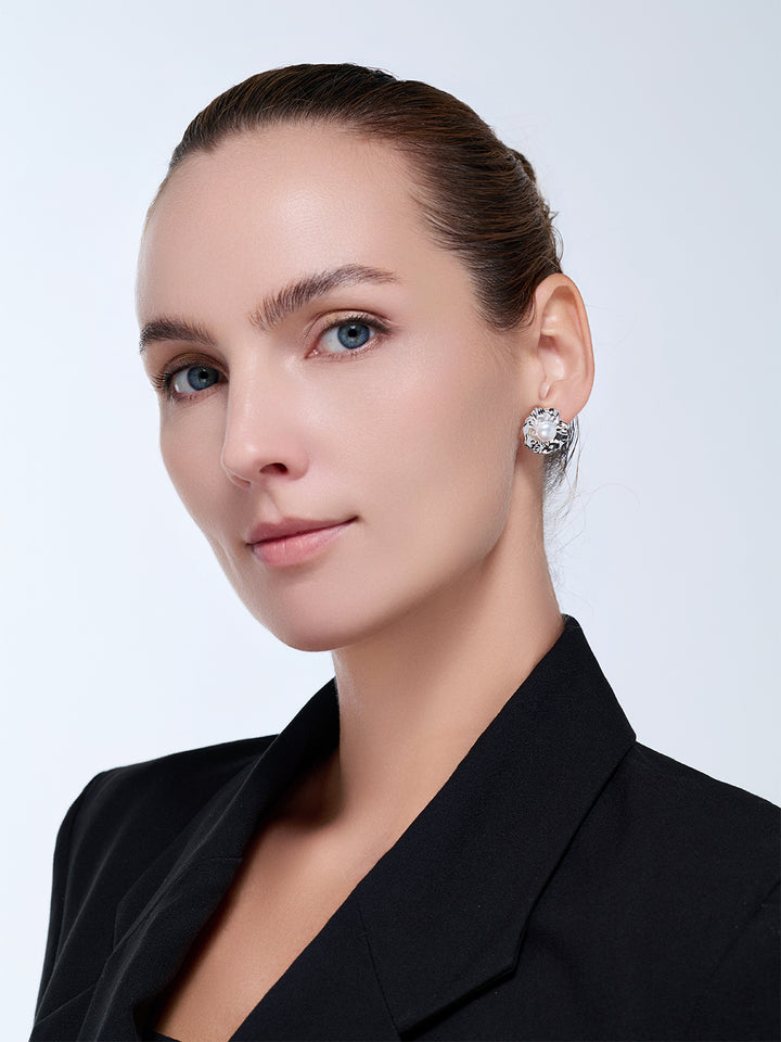 Pendientes de Perla de Agua Dulce WE00566 | LADY BOSS