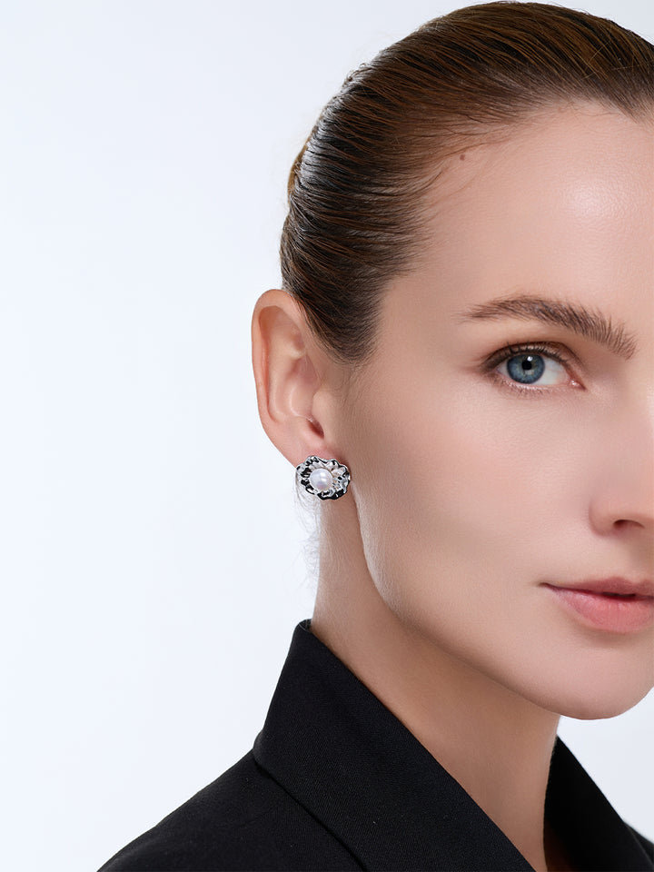 Pendientes de Perla de Agua Dulce WE00566 | LADY BOSS