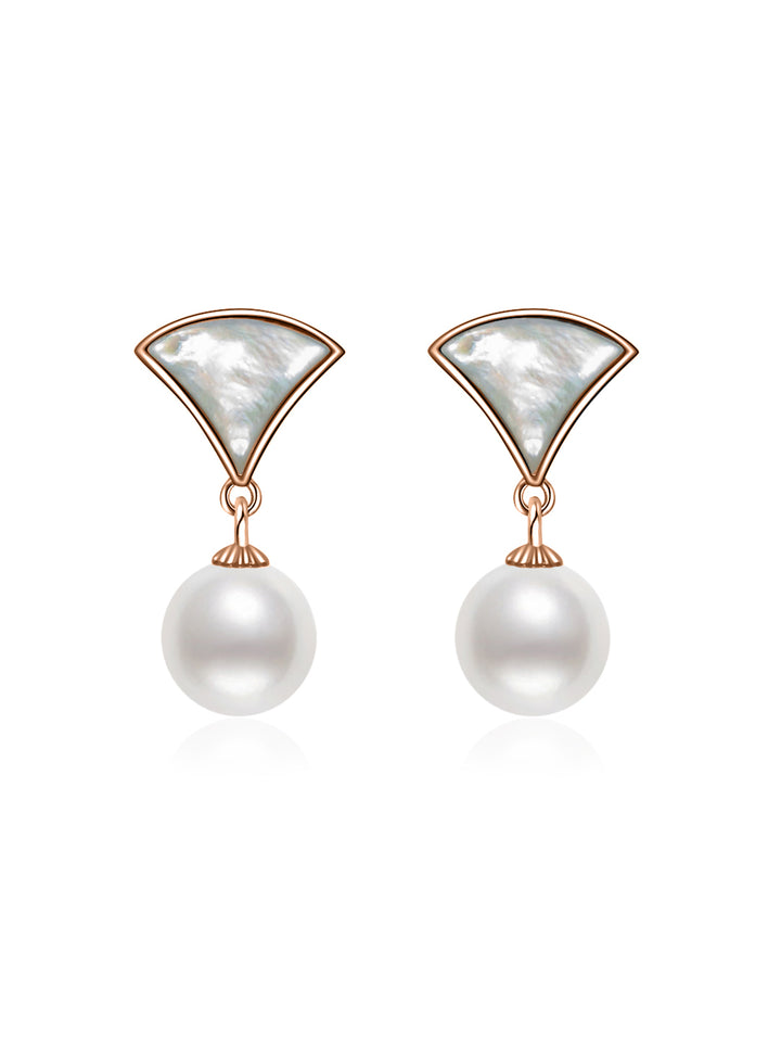 Anting Mutiara Air Tawar Elegan WE00574 | INDAH MOTHER OF PEARL