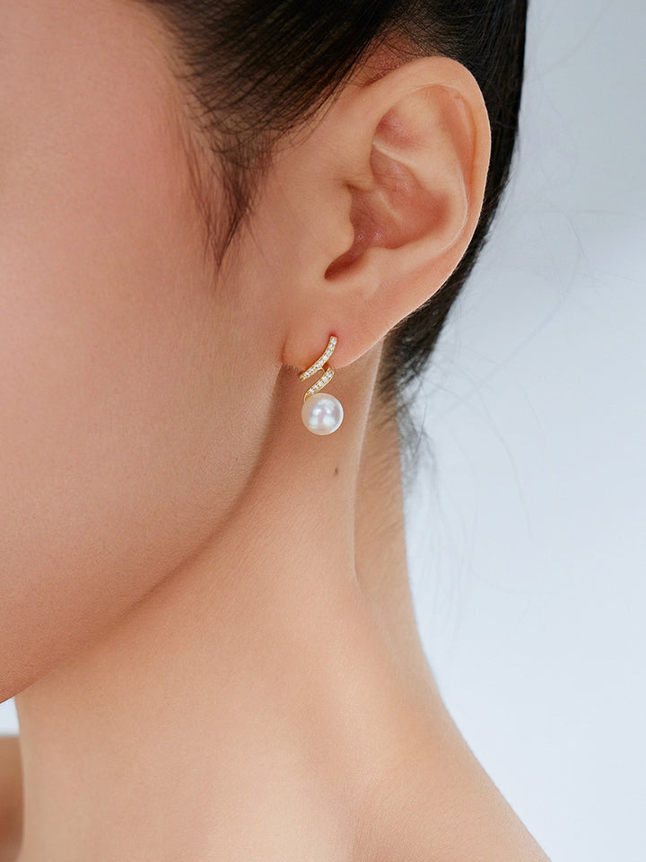 Eleganti orecchini di perle d&