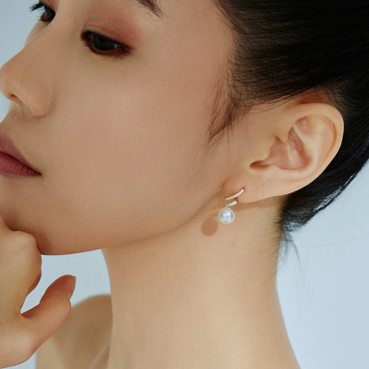 Elegant Freshwater Pearl Earrings WE00576 | S Collection