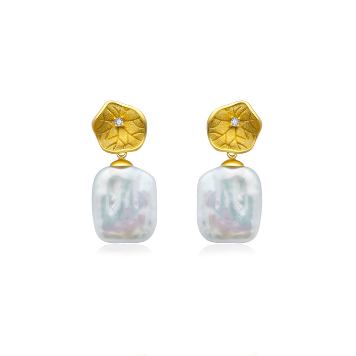 Freshwater Baroque Pearl Earrings WE00577 - PEARLY LUSTRE