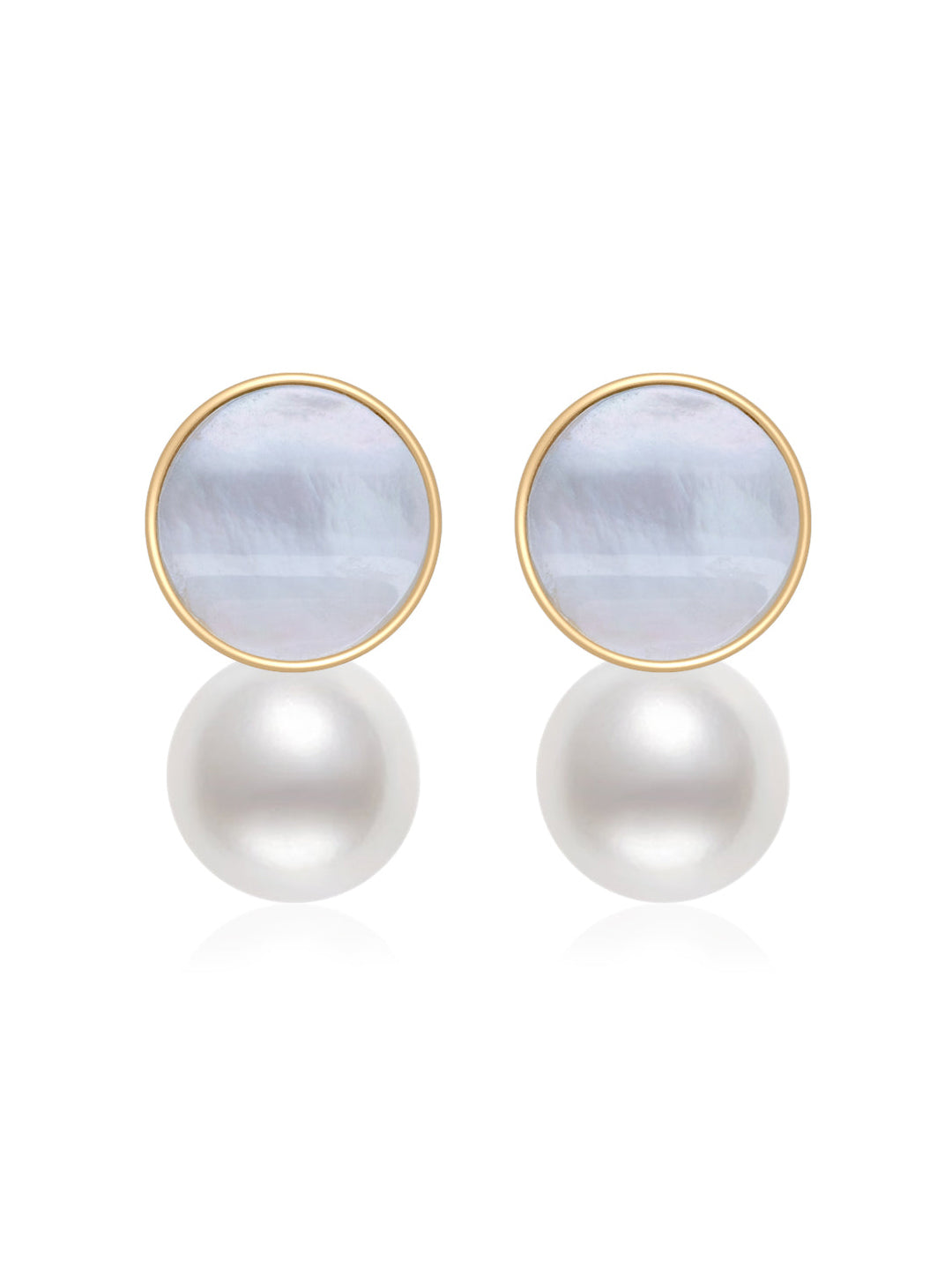 Boucles d'oreilles élégantes en perles d'eau douce WE00587 | NACRE
