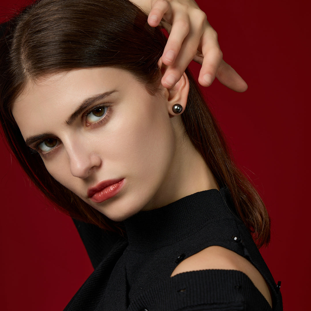 Tahitian Pearl Earring & Bracelet Set WS00096 | HEXAGON - PEARLY LUSTRE