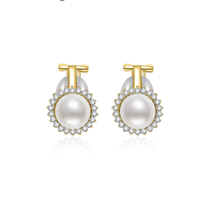Clip-On Freshwater Pearl Earrings WE00601 - PEARLY LUSTRE