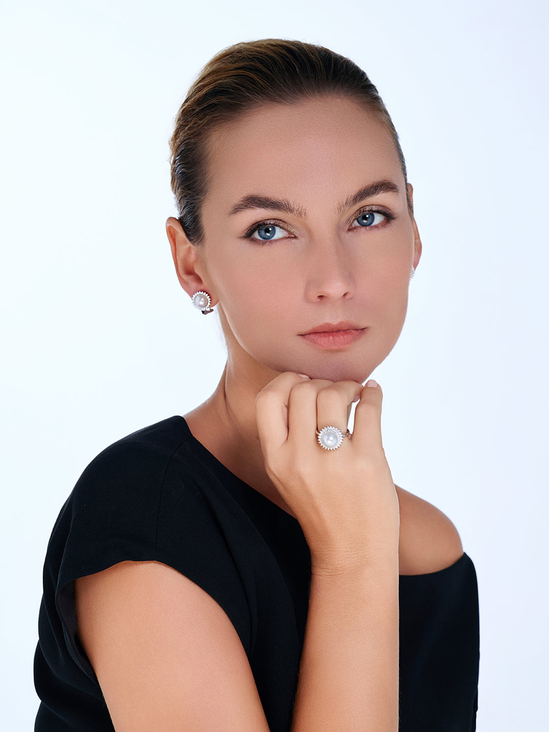 Elegante anello con perla Edison d&