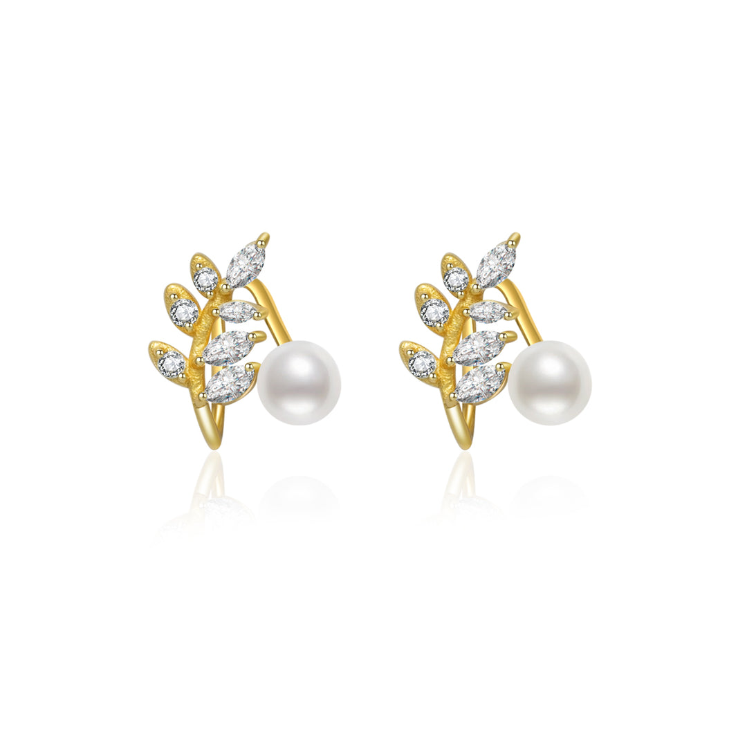 Clip-On Freshwater Pearl Earrings WE00605 - PEARLY LUSTRE