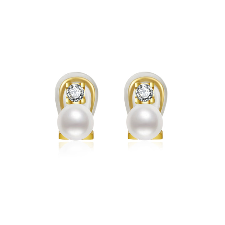 Clip-On Freshwater Pearl Earrings WE00607 - PEARLY LUSTRE
