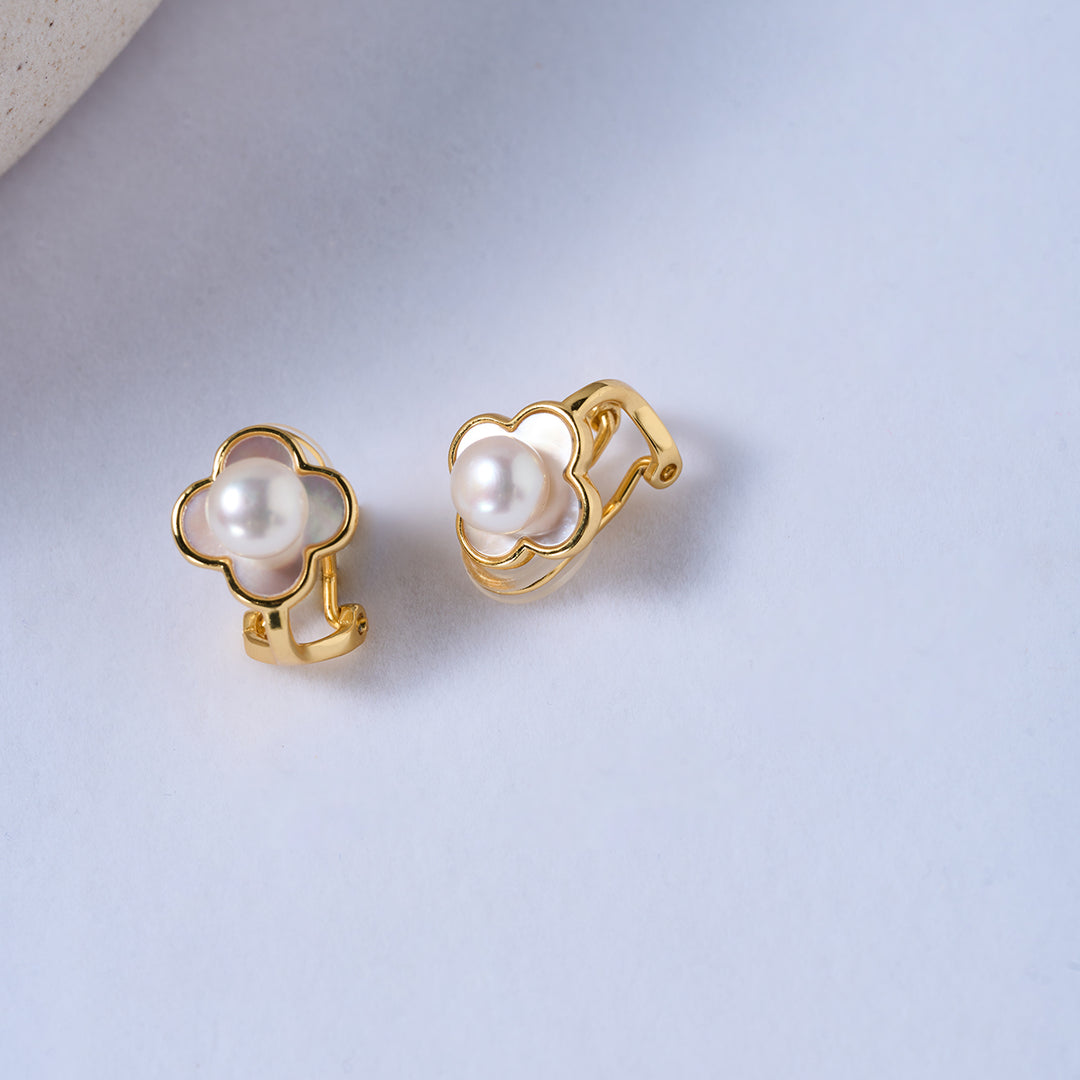 Clip-On Freshwater Pearl Earrings WE00609