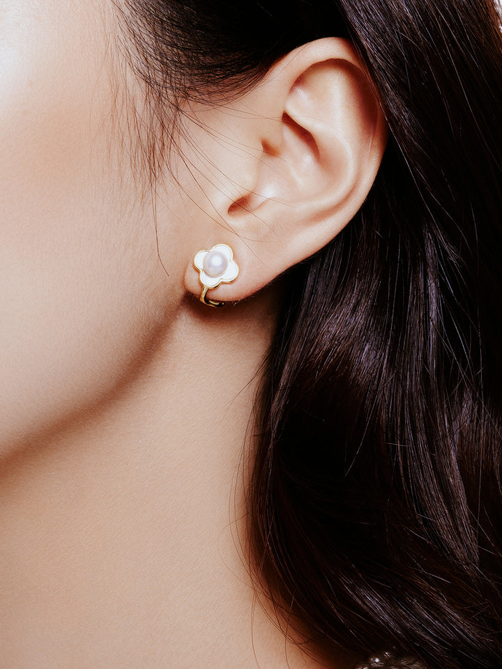 Pendientes de perla de agua dulce con clip WE00609 | NACAR