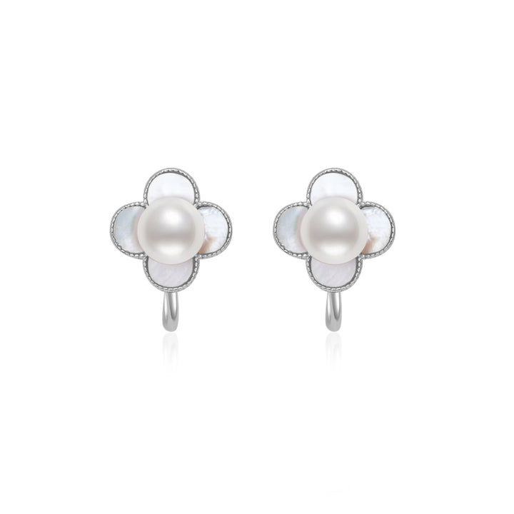 Clip-On Freshwater Pearl Earrings WE00610 - PEARLY LUSTRE