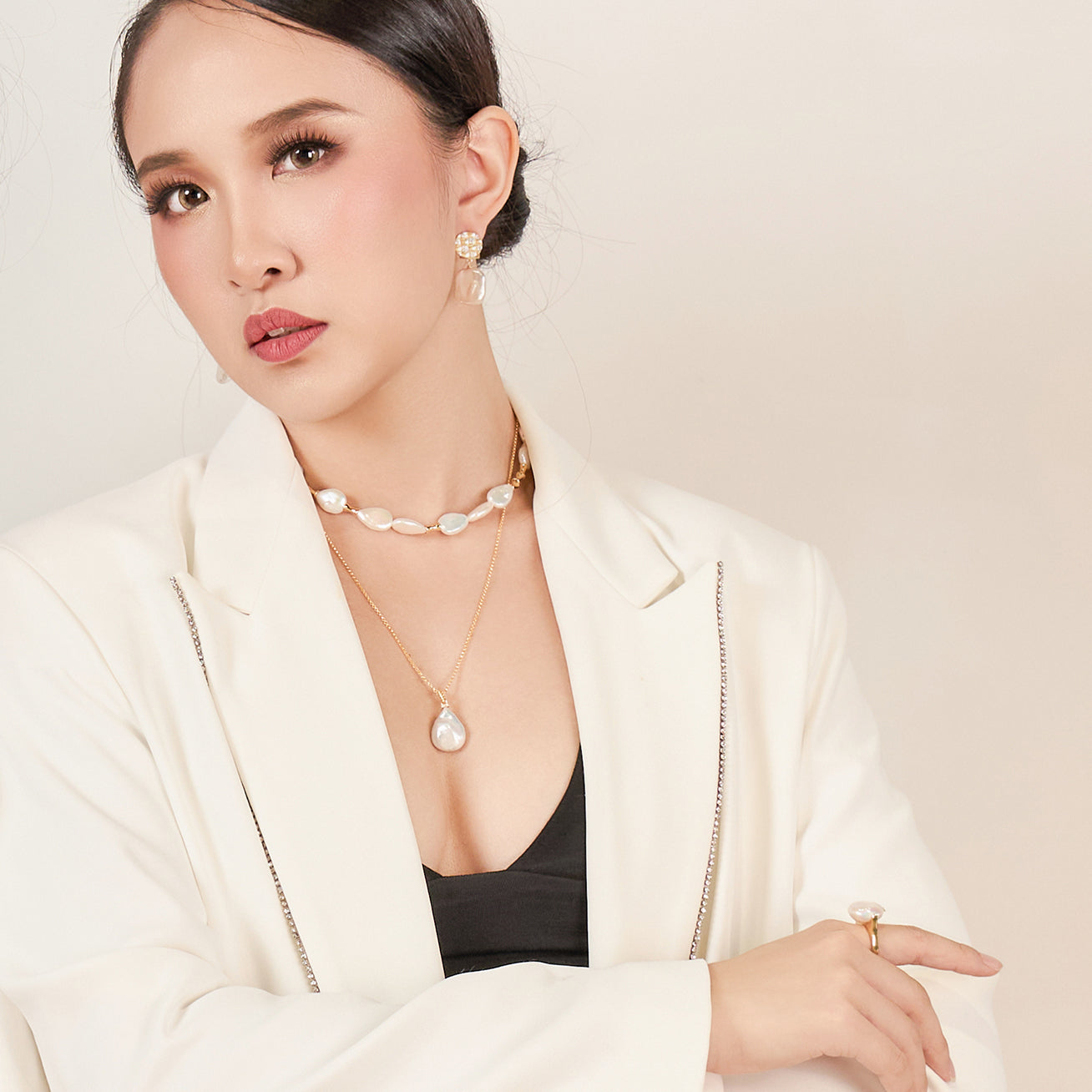 Top Lustre Freshwater Baroque Pearl Necklace WN00588 - PEARLY LUSTRE