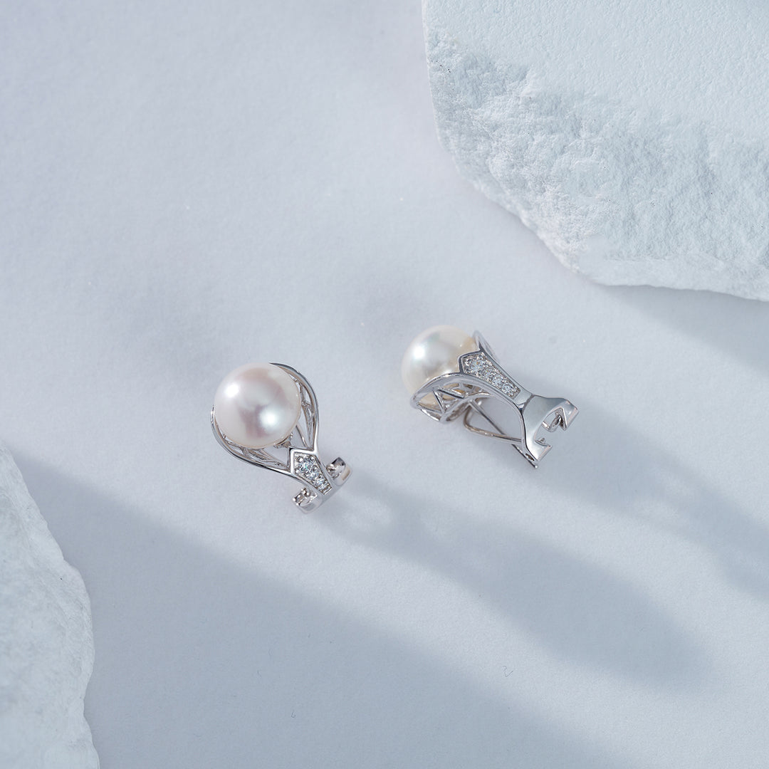 Elegant Freshwater Pearl Earrings WE00614 - PEARLY LUSTRE