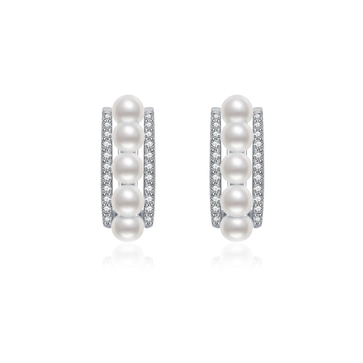 New Yorker Freshwater Pearl Earring Cuff WE00616 - PEARLY LUSTRE