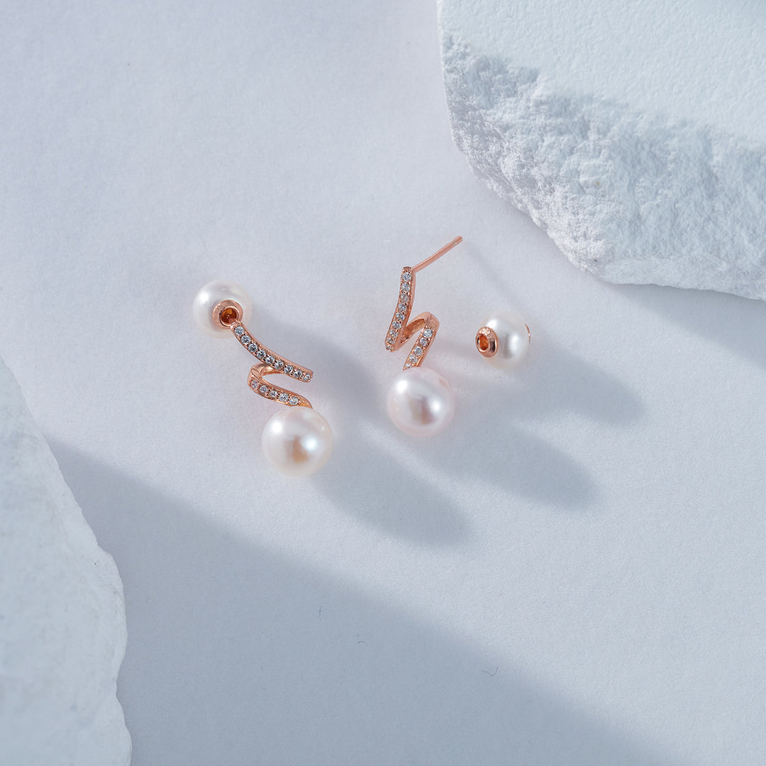 Elegant Freshwater Pearl Earrings WE00618 - PEARLY LUSTRE