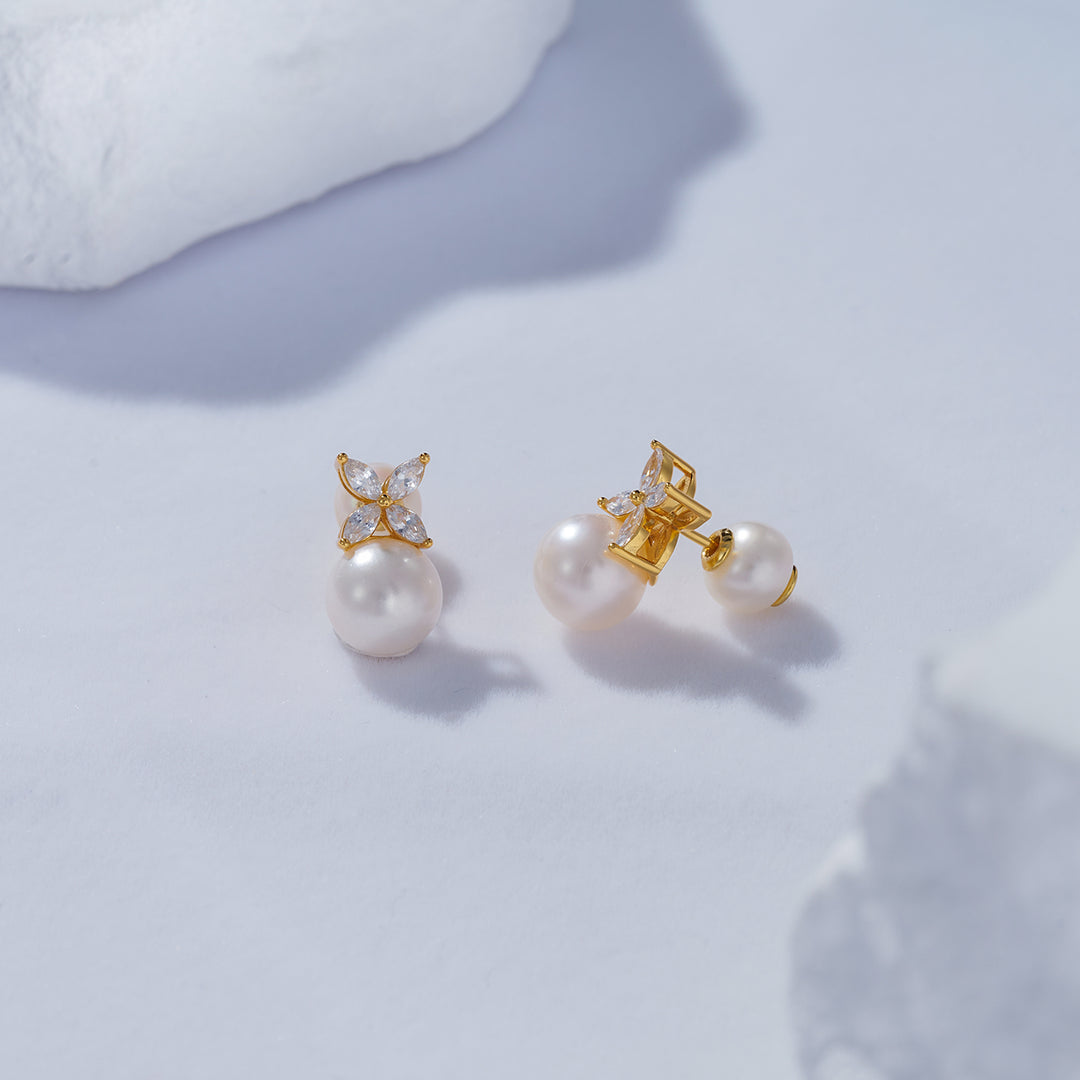 Top Grade Freshwater Pearl Earrings WE00620 | EVERLEAF - PEARLY LUSTRE