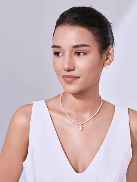 Collana di Perle d'Acqua Dolce di Alta Qualità WN00828 | EVERLEAF