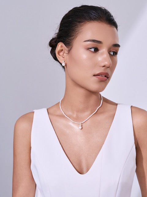 Collana di Perle d'Acqua Dolce di Alta Qualità WN00828 | EVERLEAF