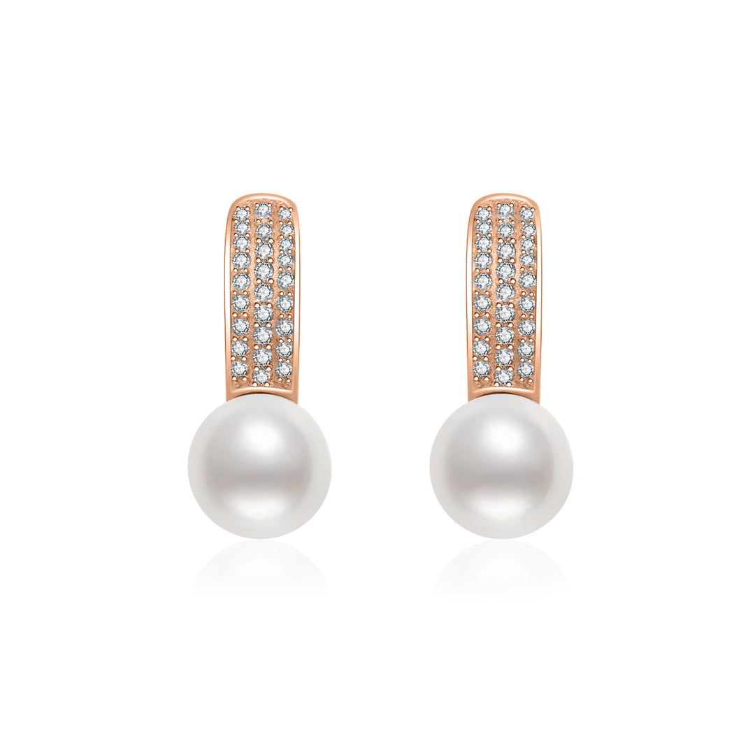 Elegant Freshwater Pearl Earrings WE00623 - PEARLY LUSTRE