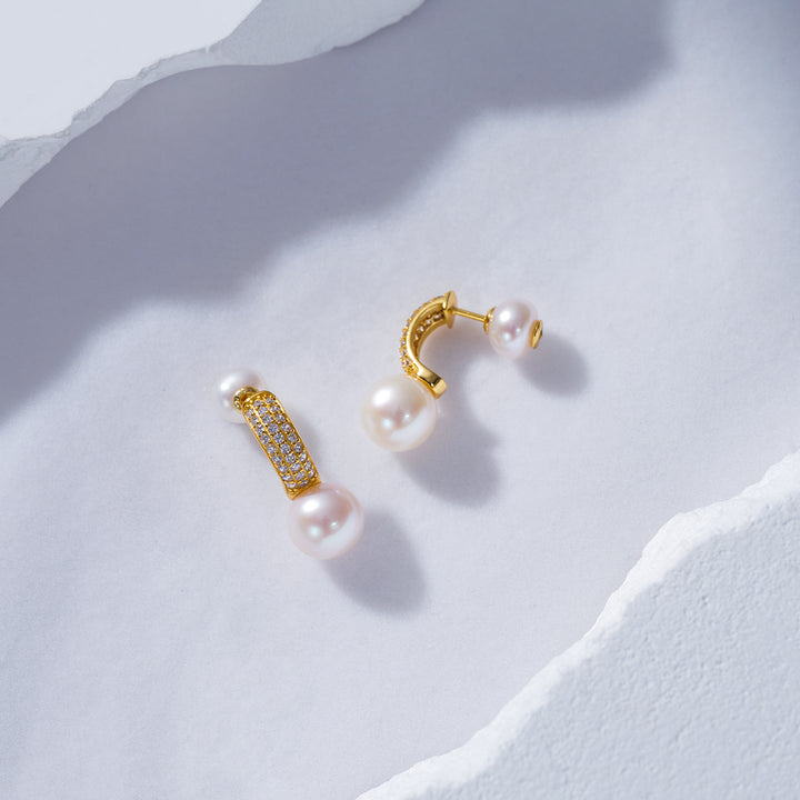 Elegant Freshwater Pearl Earrings WE00624 - PEARLY LUSTRE