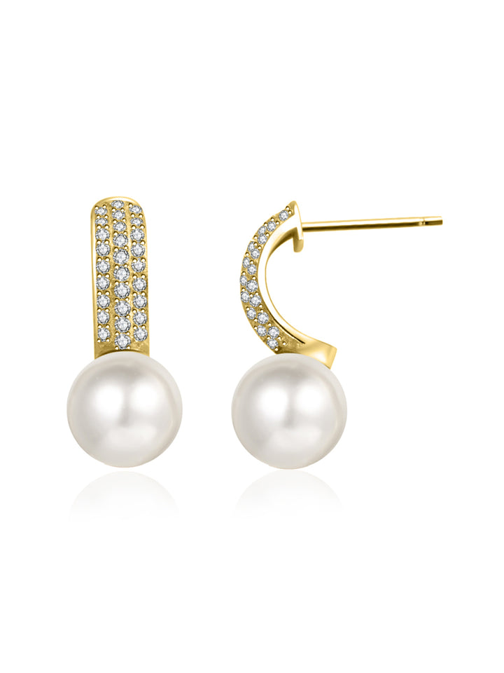 优雅淡水珍珠耳环 WE00624