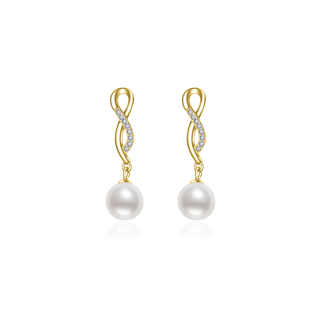 Elegant Freshwater Pearl Earrings WE00633 - PEARLY LUSTRE