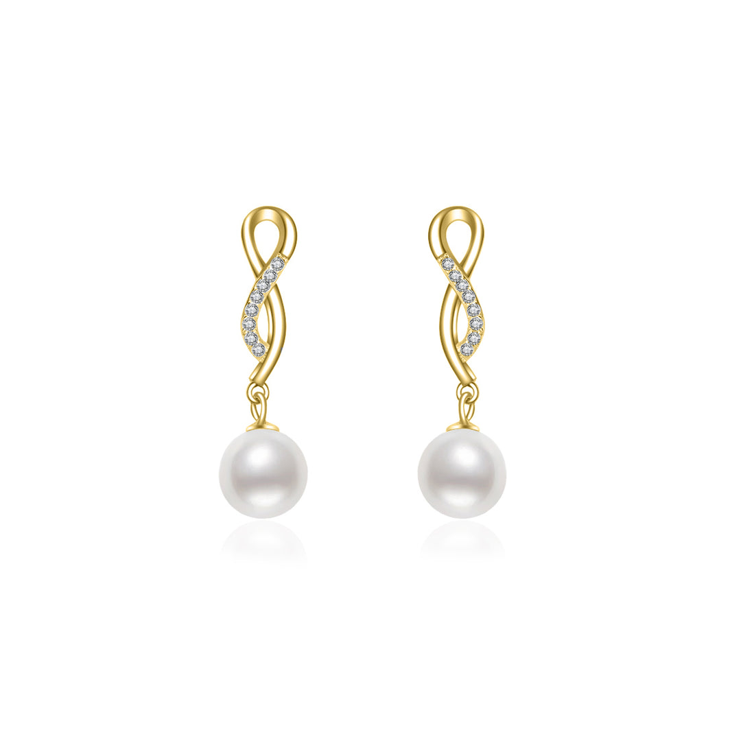 Elegant Freshwater Pearl Earrings WE00633 - PEARLY LUSTRE