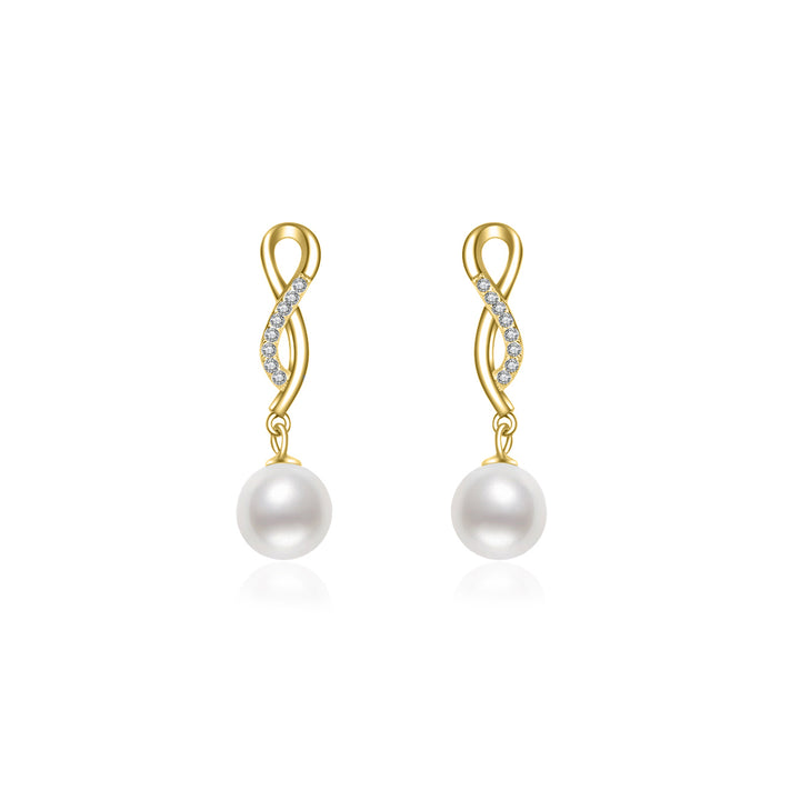 Elegant Freshwater Pearl Earrings WE00633 - PEARLY LUSTRE
