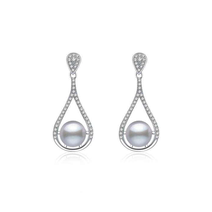 Elegant Freshwater Pearl Earrings WE00639 - PEARLY LUSTRE