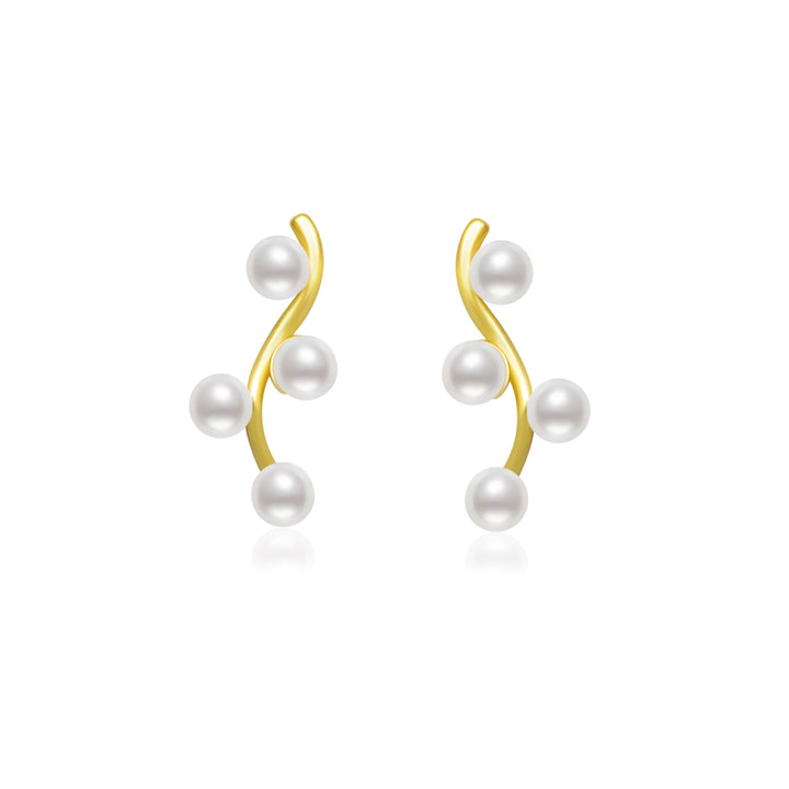 Elegant Freshwater Pearl Earrings WE00640 - PEARLY LUSTRE