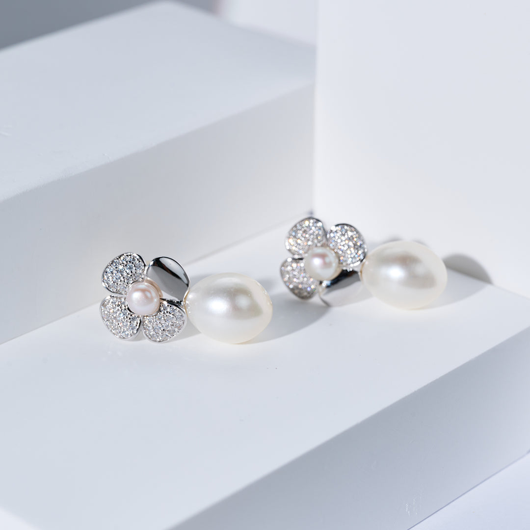 Top Grade Freshwater Pearl Earrings WE00643 | GARDENS