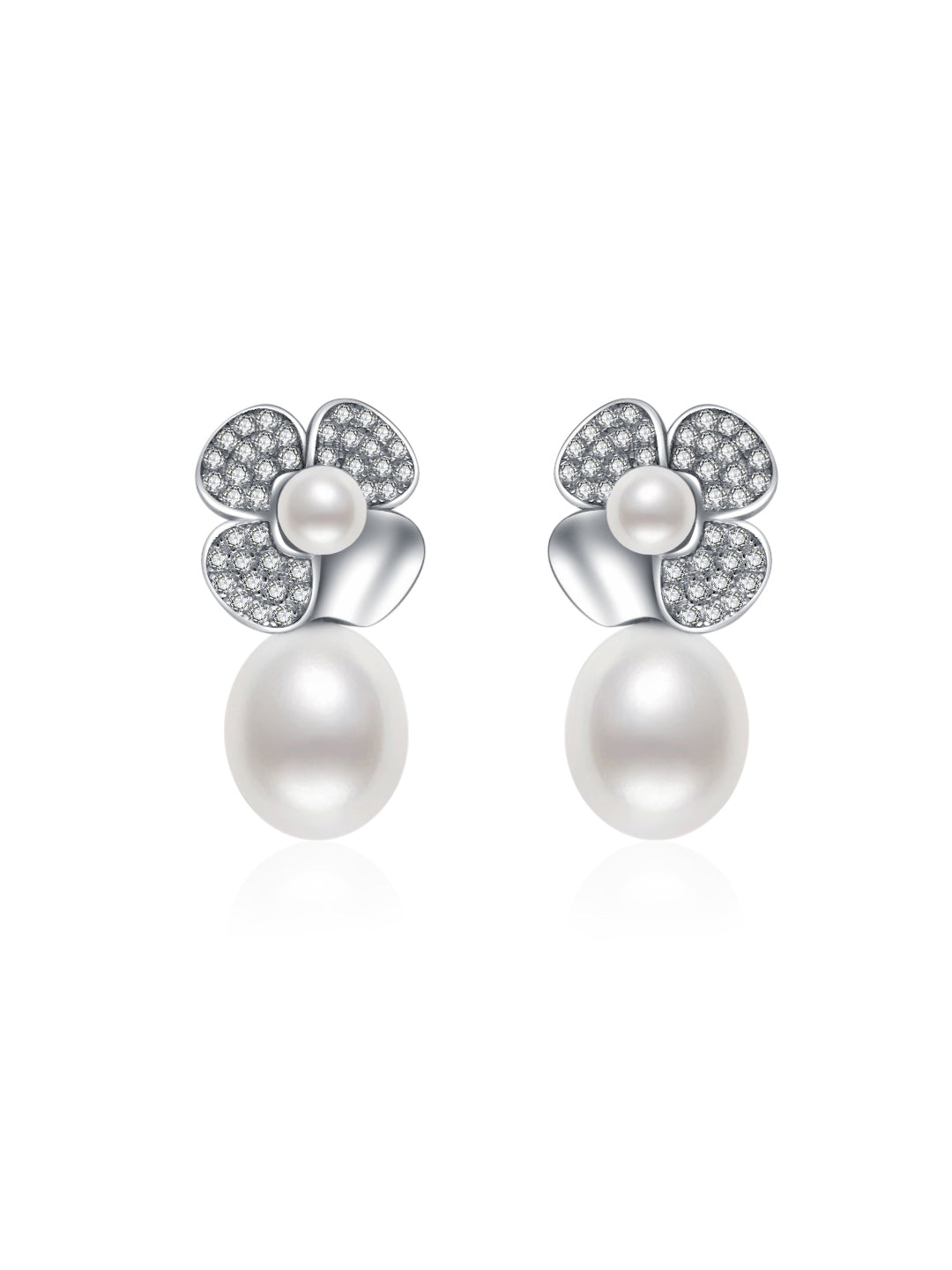 Boucles d'oreilles en perles d'eau douce de qualité supérieure, WE00643 | JARDINS