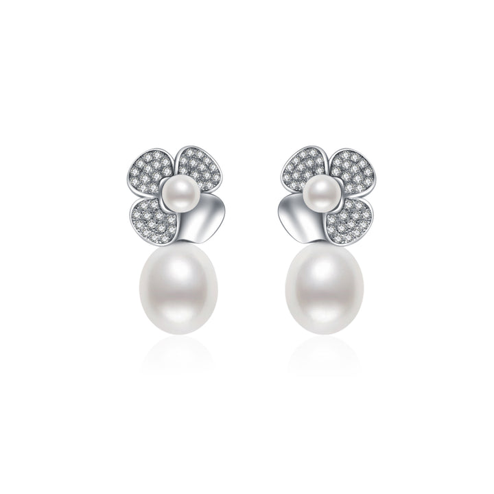 Top Grade Freshwater Pearl Earrings WE00643 | GARDENS - PEARLY LUSTRE