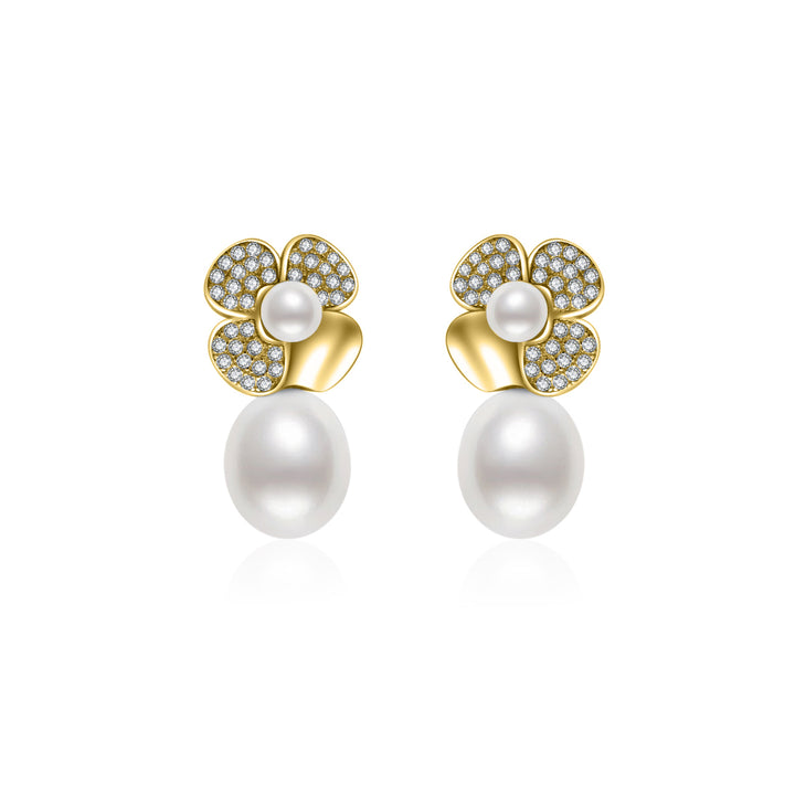 Top Grade Freshwater Pearl Earrings WE00644 | GARDENS - PEARLY LUSTRE