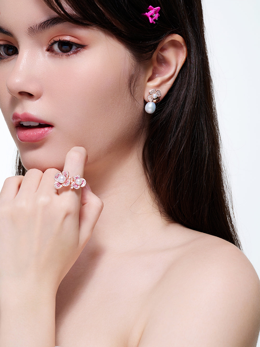 Anting-anting Mutiara Air Tawar Gred Teratas WE00645 | TAMAN