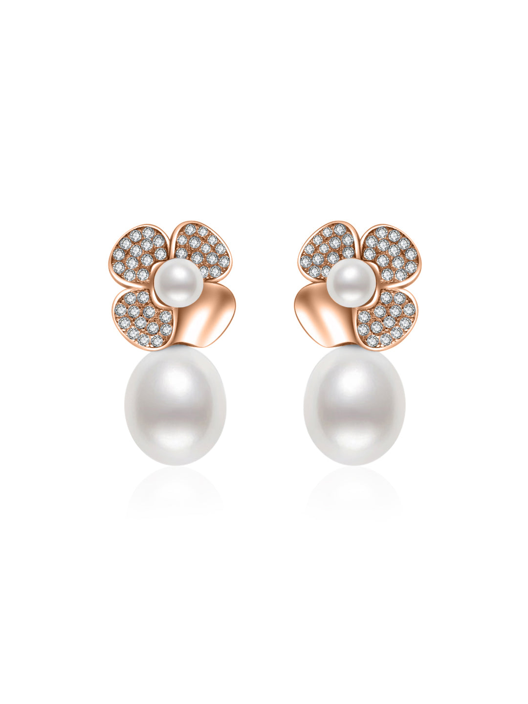 Orecchini di perle d'acqua dolce di grado superiore WE00645 | GIARDINI