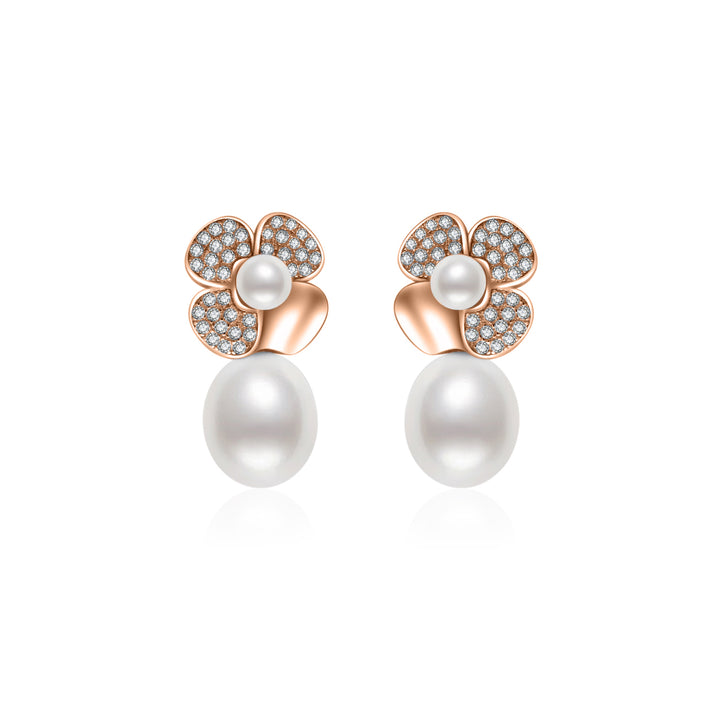 Top Grade Freshwater Pearl Earrings WE00645 | GARDENS - PEARLY LUSTRE