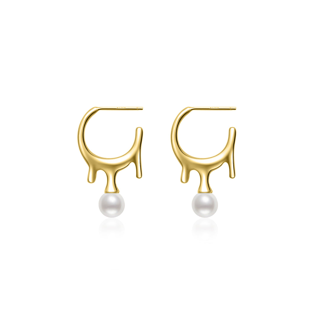Top Grade Freshwater Pearl Earrings WE00650 | FLUID - PEARLY LUSTRE