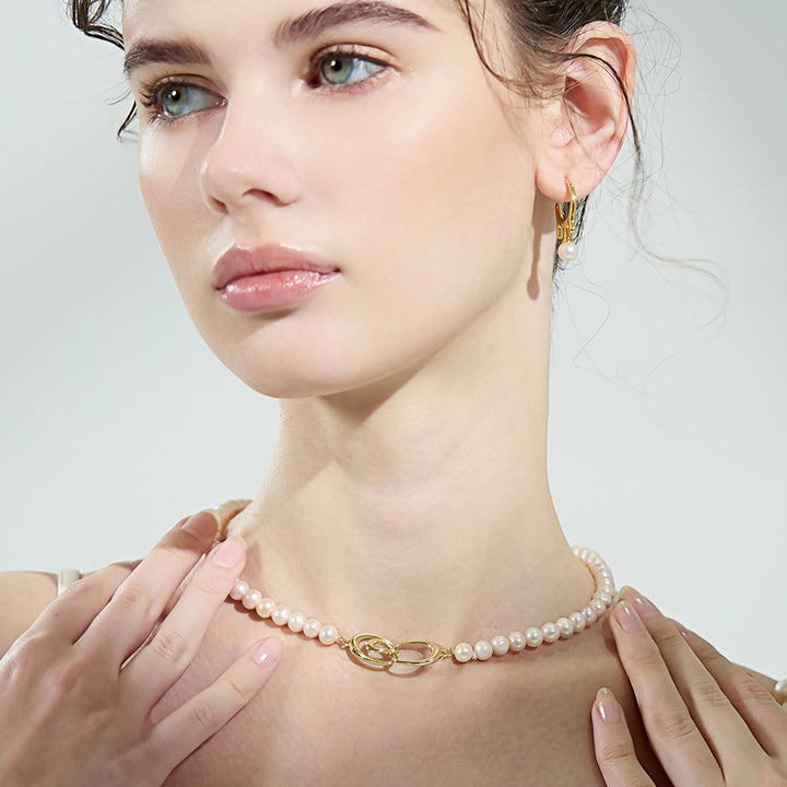 Collar de perlas de agua dulce neoyorquino WN00600