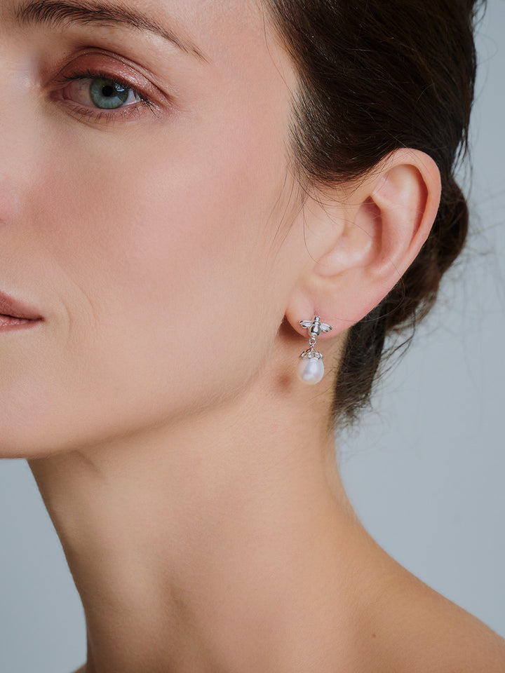 Top Grade Edison Pearl Earrings WE00652 | BEE-LIEVE