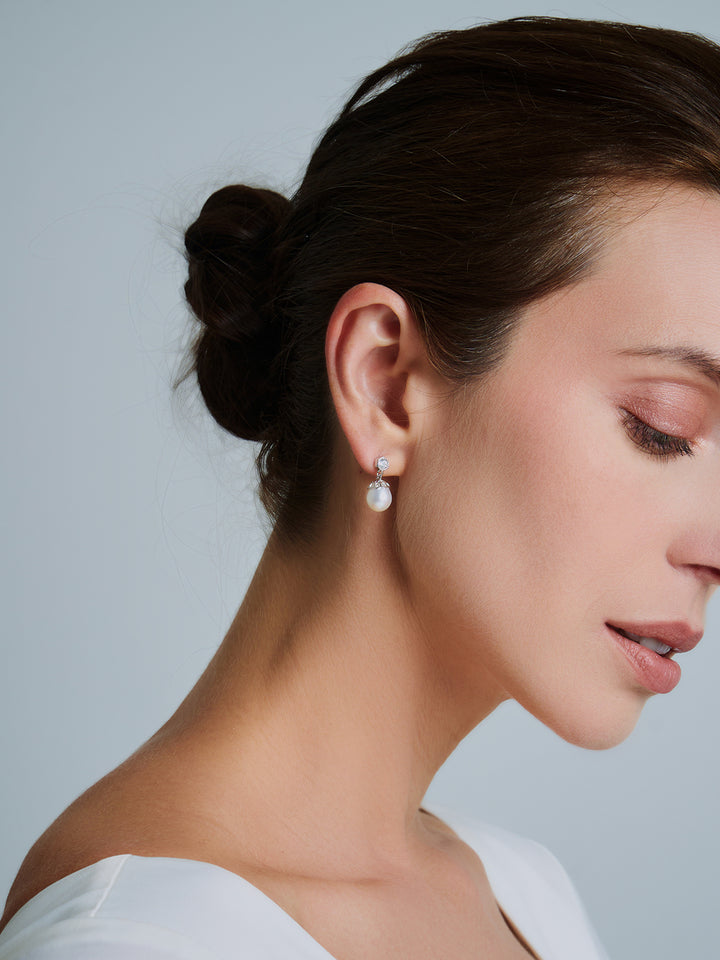 Top Grade Edison Pearl Earrings WE00652 | BEE-LIEVE