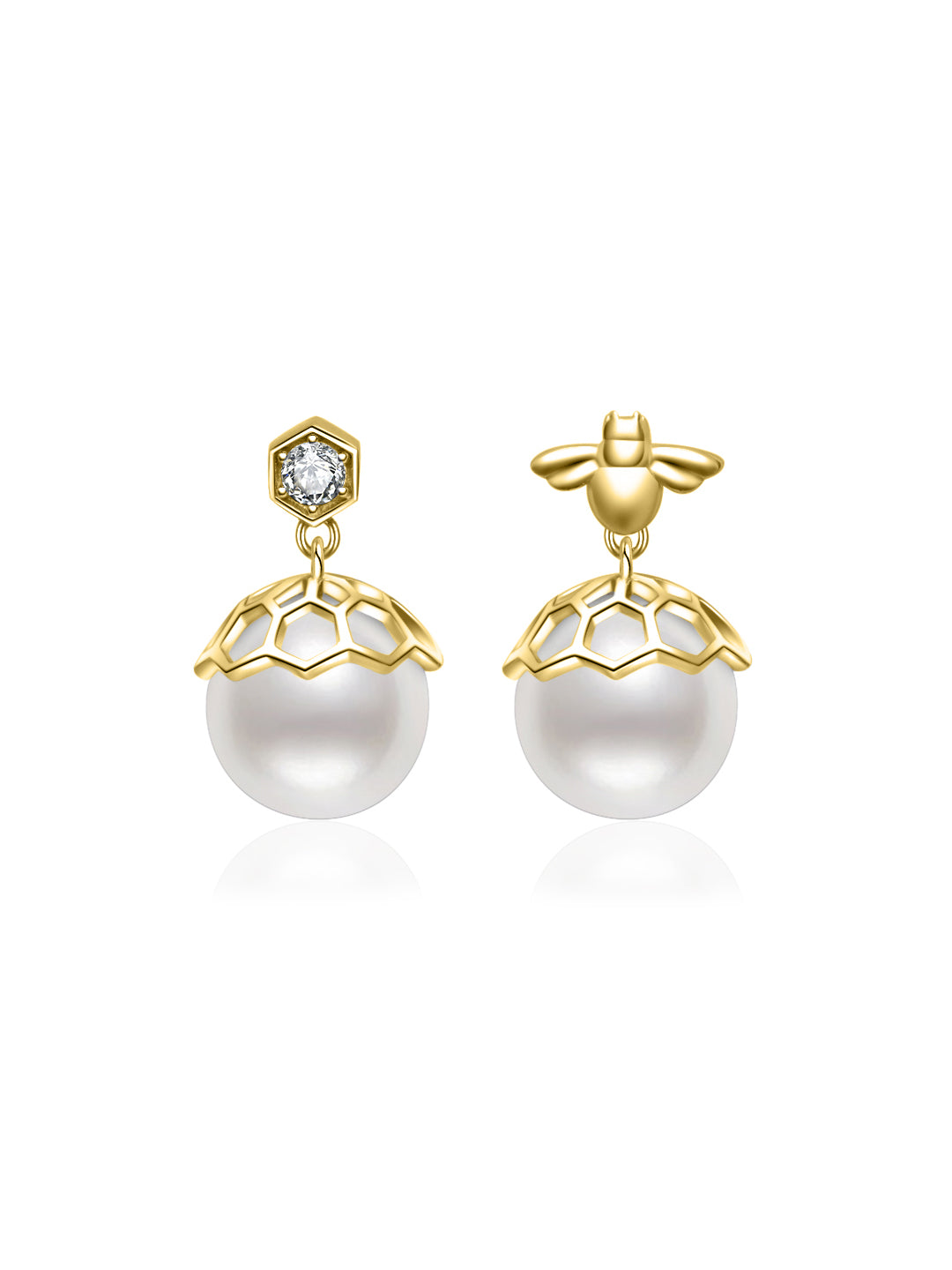 Top Grade Edison Pearl Earrings WE00653 | BEE-LIEVE